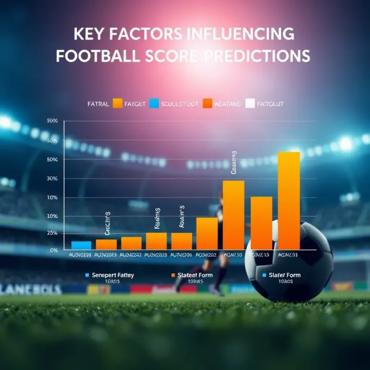 Key Factors Influencing Football Score Predictions Graph illustrating the impact of various factors like player form and weather on football match outcomes
