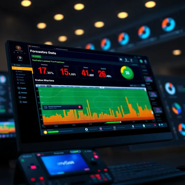 Technology and Data in Football Score Forecasting Dashboard showcasing statistical data and algorithms used in football forecasting for Nigerian leagues
