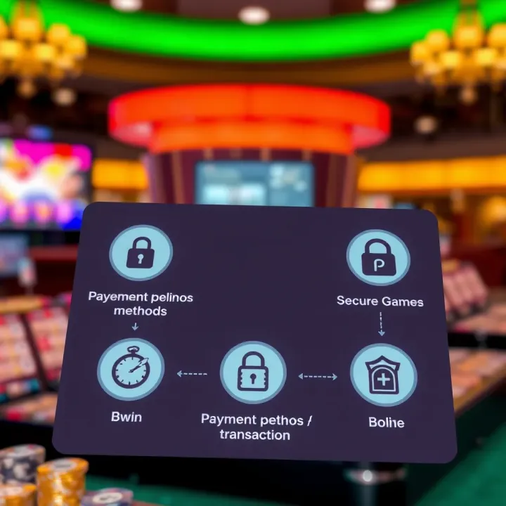 Diagram illustrating Nigerian payment methods and secure transaction icons for online gaming on Bwin app