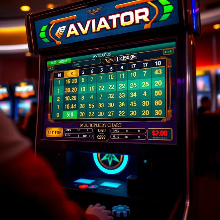 Illustration showing a digital Aviator game interface with dynamic multiplier chart and betting options
