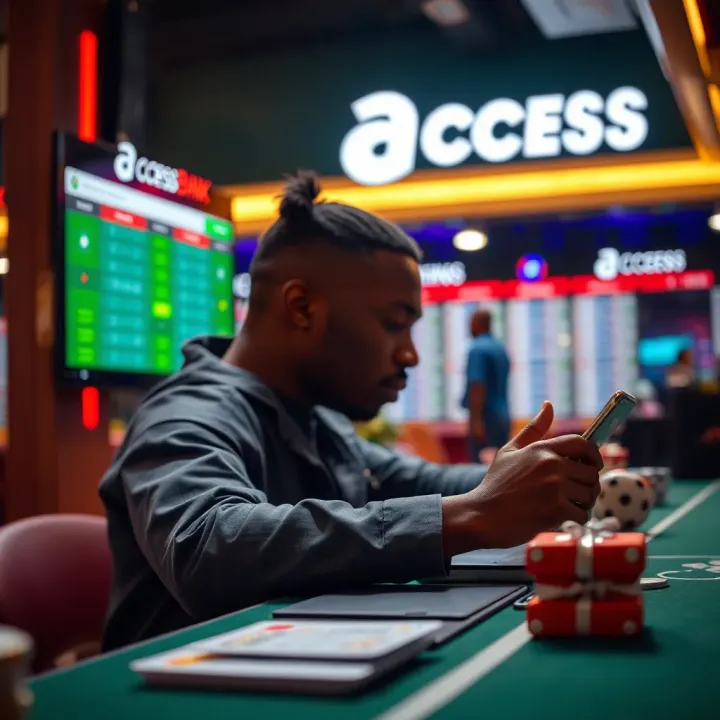 Conceptual representation of seamless online betting payments with Access Bank Nigeria
