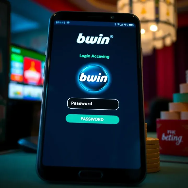 Secure login interface on bwin app showing password protection
