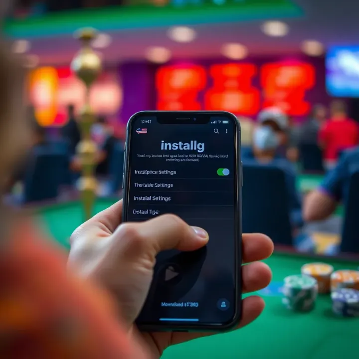 User navigating the installation settings on a smartphone to enable APK downloads