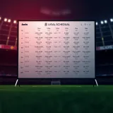 A detailed calendar displaying La Liga football fixtures with match dates and teams for the season