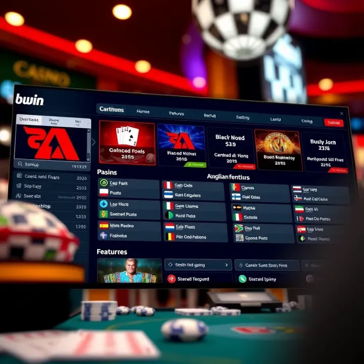 Dashboard displaying Bwin Uganda account features and options
