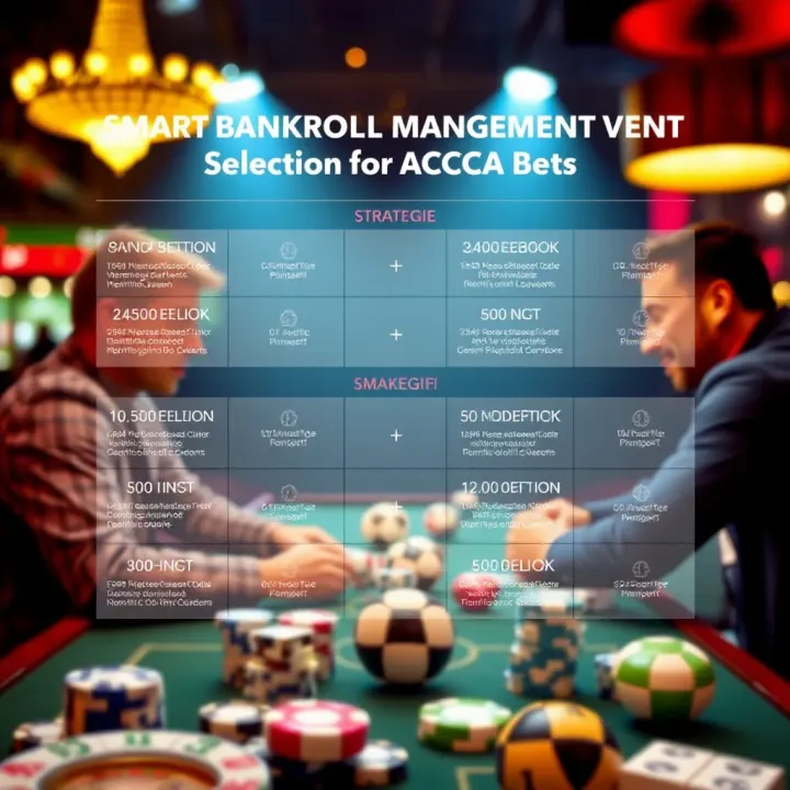 Visual guide showing strategies for managing betting bankroll and selecting optimal events