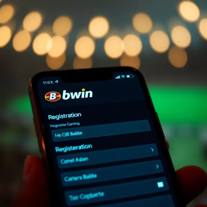 Mobile screen showing M-Lite Bwin registration form with input fields