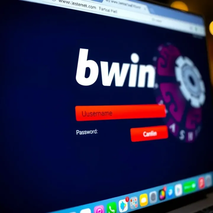Screenshot of bwin login page displaying username and password fields for Nigerian users