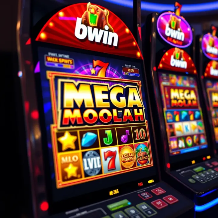 Slot machine interface highlighting the Mega Moolah jackpot and engaging symbols