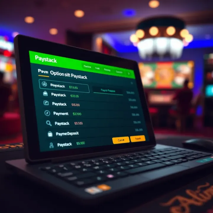 User interface displaying Paystack payment options for Bwin deposits in Nigeria